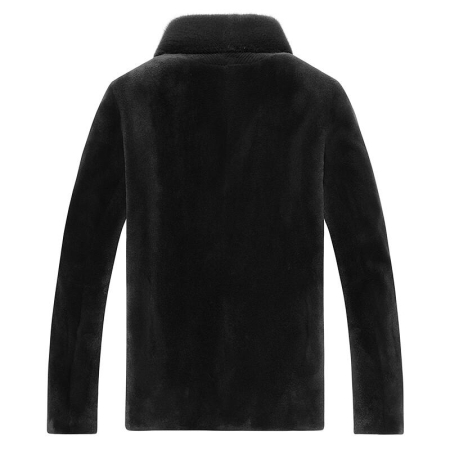 Mink Fur Blazer Suit Coat for Men-Back