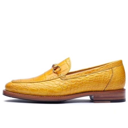 Alligator Slip-On Loafer-Tan