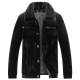 Casual Mink Jackets Slim Fit Trucker Jackets-Black