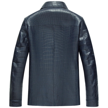 Vintage Alligator Jackets Mink Fur Lined Jackets-Blue-Back