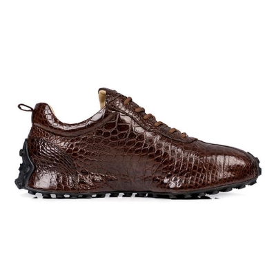 Men's Gray Alligator Sneakers by Alligator Warehouse