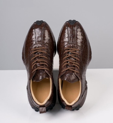 Men's Gray Alligator Sneakers by Alligator Warehouse main image 1