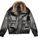 Alligator Jacket With Removable Mink Collar