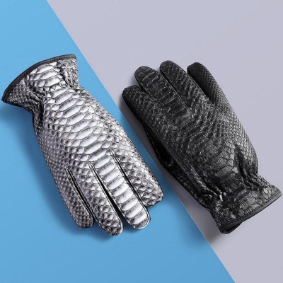 Python Gloves Snakeskin Gloves for Men