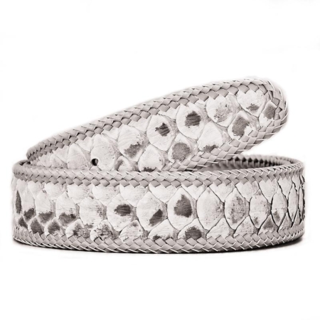 Snakeskin Belts, Python Belts-White