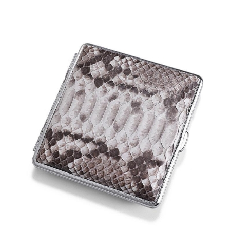 Snakeskin Cigarette Case, Python Skin Cigarette Case Holder Box-White