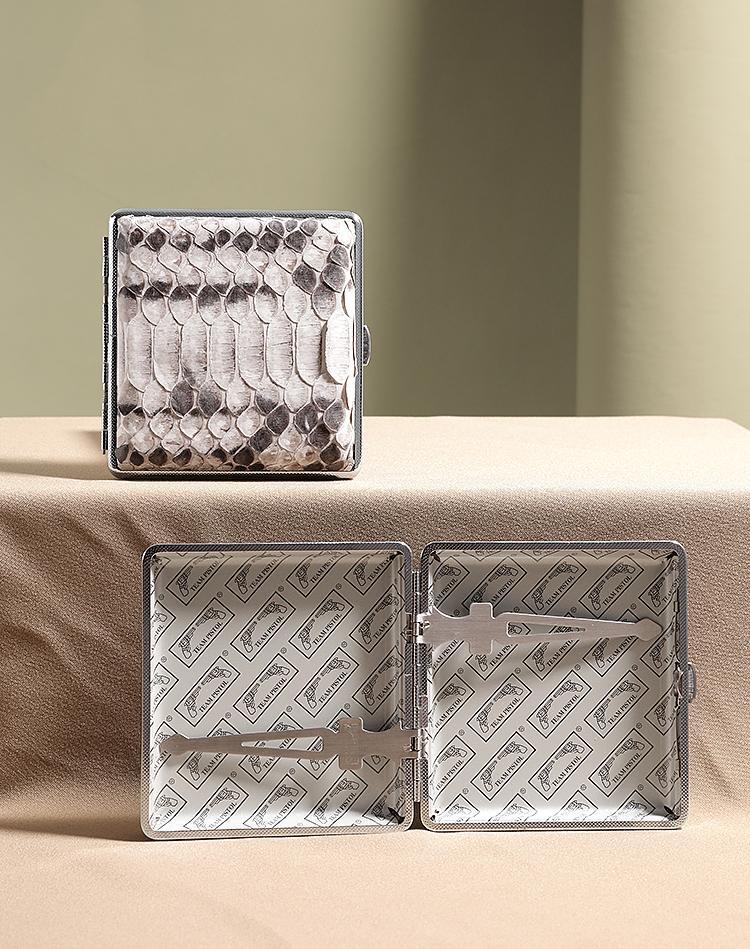 Snakeskin Cigarette Case, Python Skin Cigarette Case Holder Box