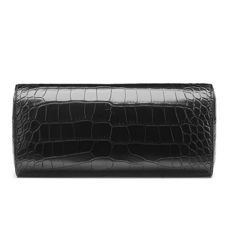 Crocodile Watch Box, Alligator Watch Roll Case-Back