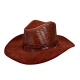 Alligator Cowboy Hats, Crocodile Western Cowboy Hats-Burgundy