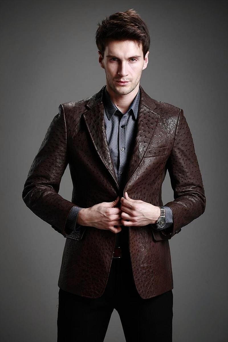 Luxury Crocodile Alligator Leather Blazer - Jackets Creator