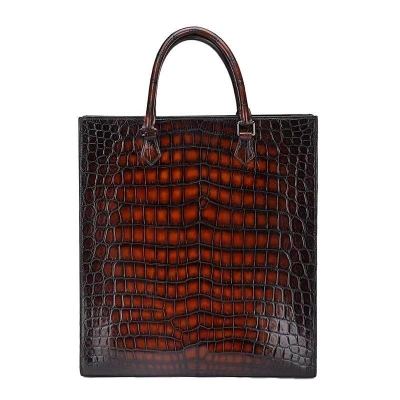 Unisex Alligator Briefcase Laptop Bag Business Tote