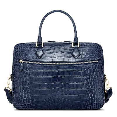 Alligator Bag Alligator Briefcase for Men-Blue