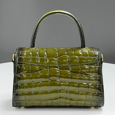 Alligator Leather Purse Mini Alligator Shoulder Bag-Back