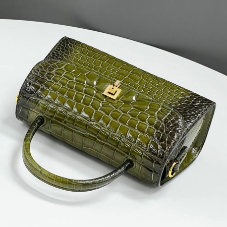 Alligator Leather Purse Mini Alligator Shoulder Bag-Details