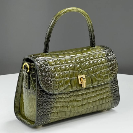 Alligator Leather Purse Mini Alligator Shoulder Bag for Women