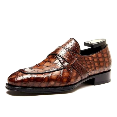 Bespoke Alligator Leather Monk Strap Loafers