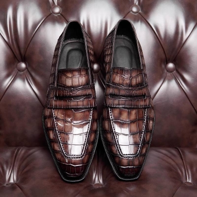 Bespoke Alligator Leather Penny Loafers