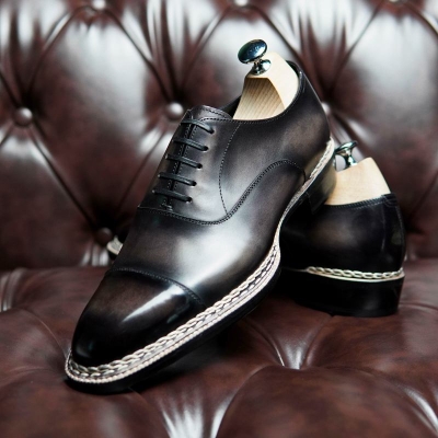 Bespoke Leather Cap-toe Oxford Shoes