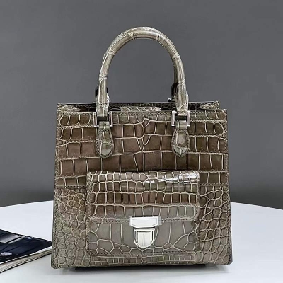 Bespoke Leather Handbag Alligator Satchel Bag