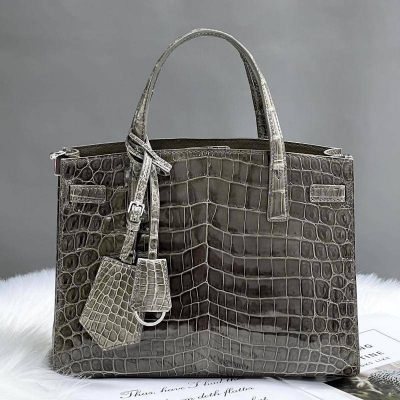 Custom Leather Handbag Alligator Tote Bag