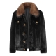 Mens Mink Fur Trucker Jackets-Black