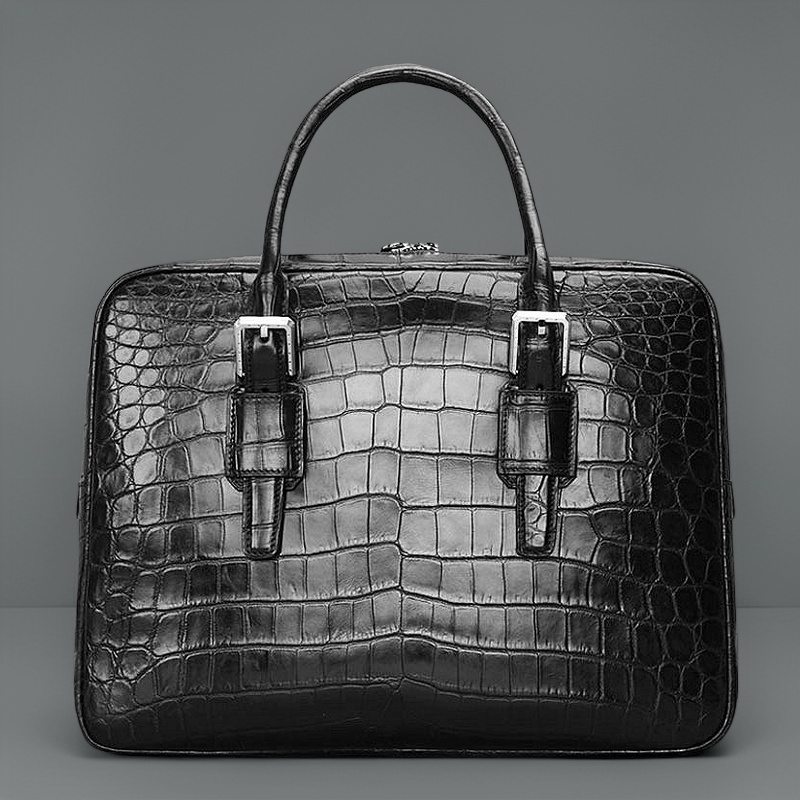 Alligator Leather Work Briefcase Laptop Bag