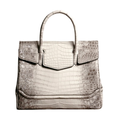 Glacial White Nile Crocodile Handbag