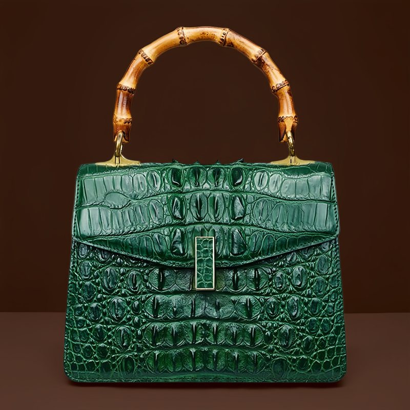 Stylish Green Leather Handbag