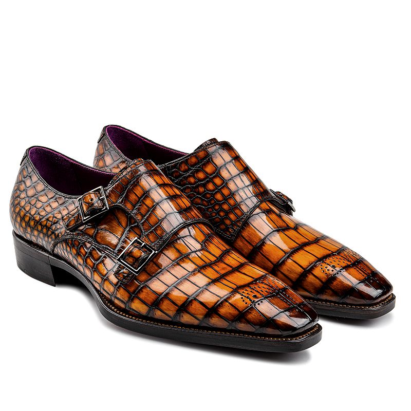 Bespoke Double Buckle Monk Strap Shoes - Wealthy Men Prefer Bespoke Shoes Over Designer Brands