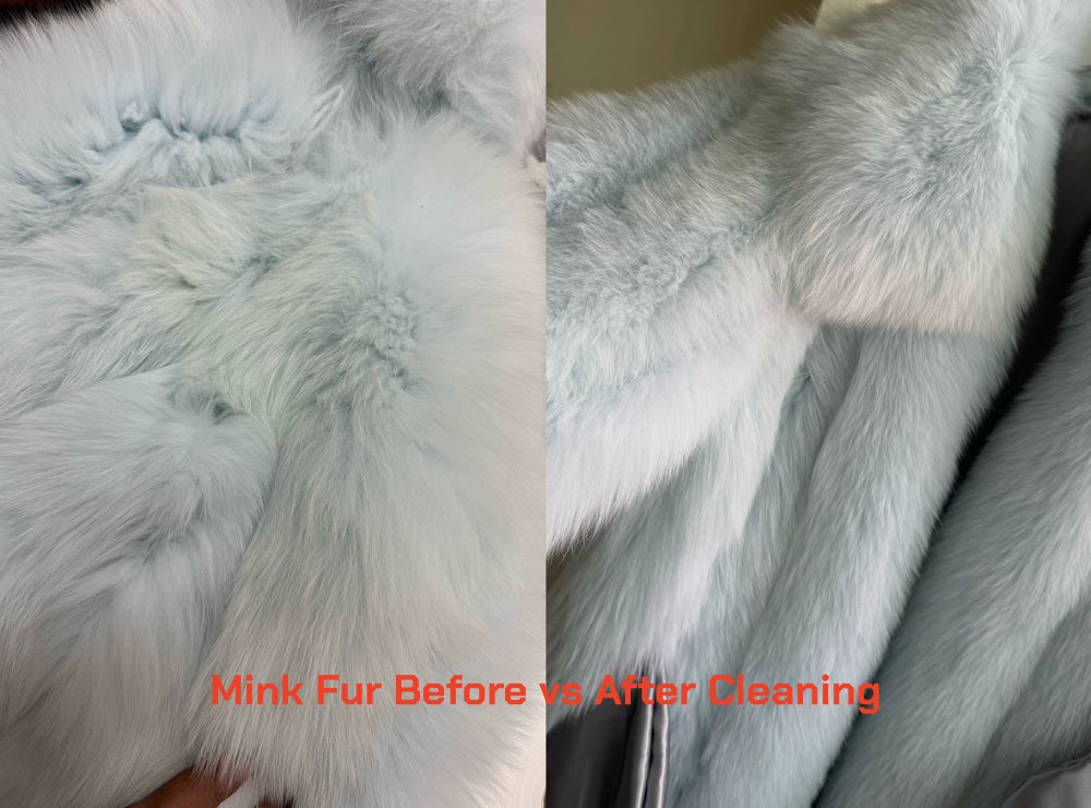Mink Fur Before vs After Cleaning