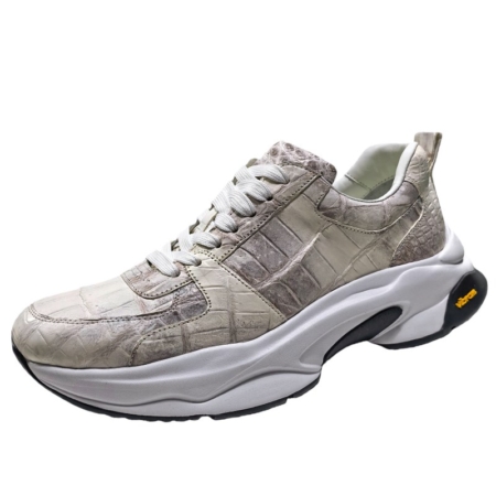 Alligator Leather Sneakers Alligator Leather Shoes - White