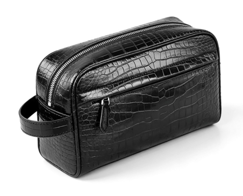 Leather Toiletry Bag for Carry-On Travel