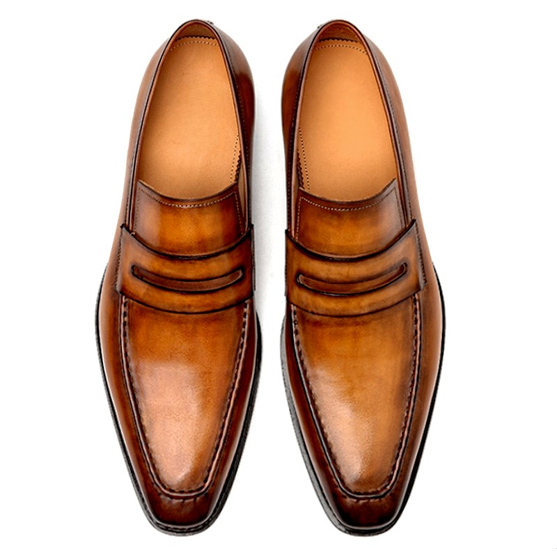 Tan and Light Brown Leather Shoes