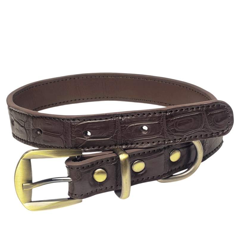 Crocodile & Alligator Leather Dog Collars