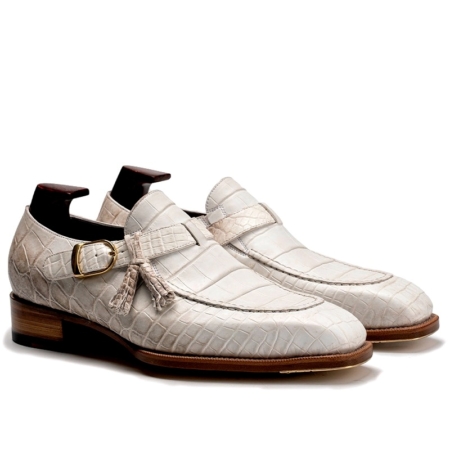 Himalayan Crocodile Leather Tassel Loafers Himalayan Crocodile Shoes