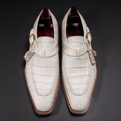 Himalayan Crocodile Leather Tassel Loafers for Men