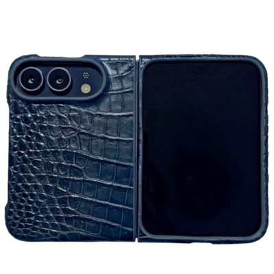 Crocodile & Alligator Leather iPhone Cases - Blue