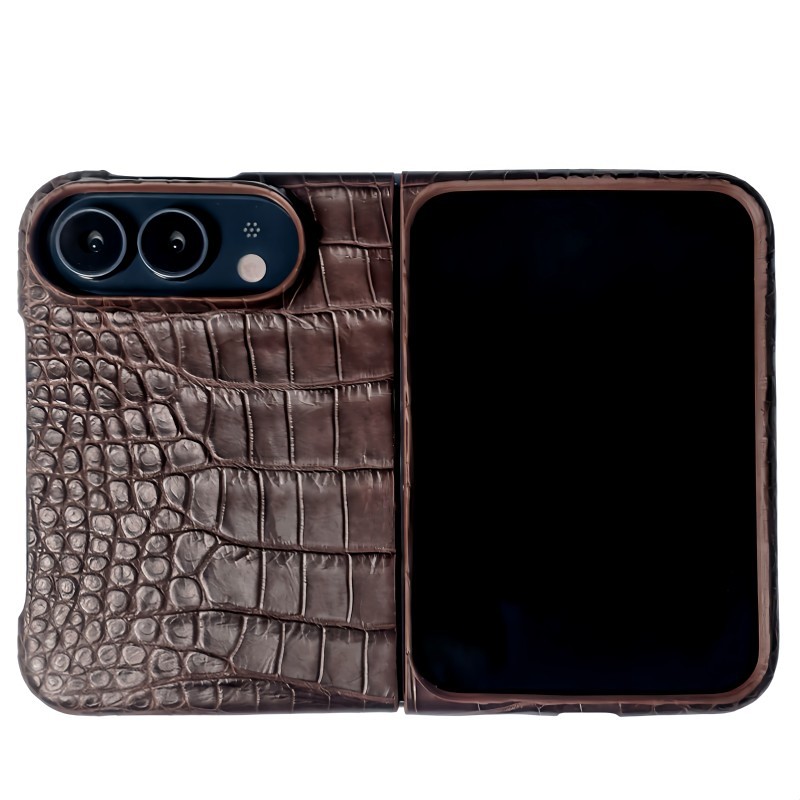 Crocodile & Alligator Leather iPhone Cases - Brown
