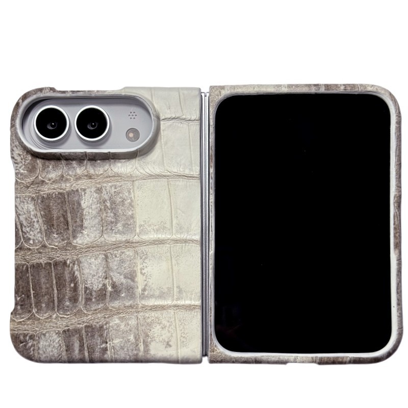 Crocodile & Alligator Leather iPhone Cases Himalayan White