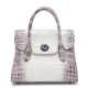 Himalayan Nile Crocodile Handbag with Turn-Lock Flap