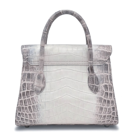 Himalayan Nile Crocodile Handbag with Turn-Lock Flap - Back